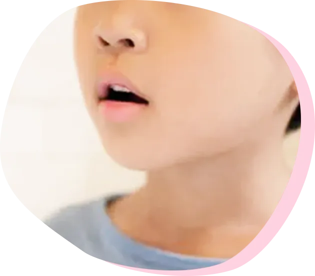 お口がポカンとしている様子