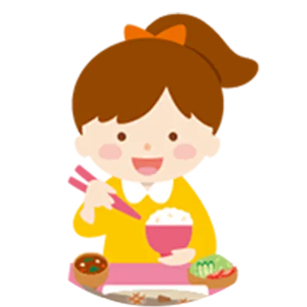 食事中の女の子