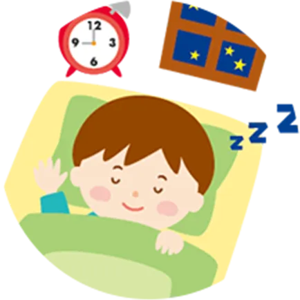 布団で寝ている子